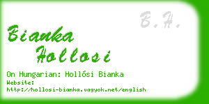 bianka hollosi business card